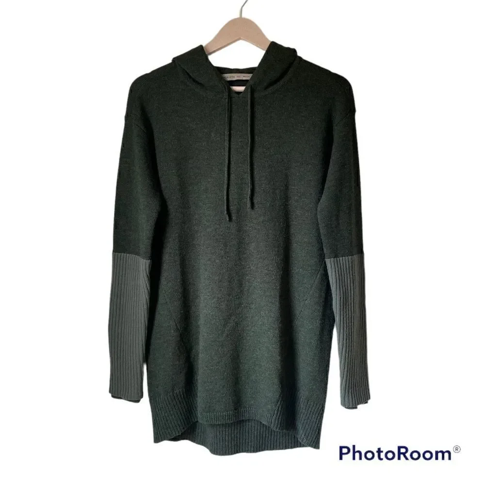 Athleta Nopa Hooded Wool Sweater in Jasper Green - Picture 3 of 12